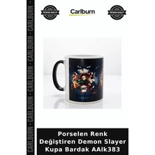 Carlburn Porselen Renk Değiştiren Demon Slayer Kupa Bardak Günlük Kullanım Sunum Bardağı Çay Kupası