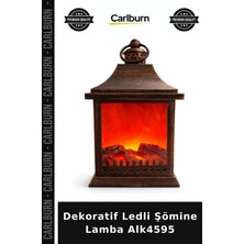 Carlburn Dekoratif Ledli Şömine Lamba Oda Dekoru Gece Lambası Salon Dekorasyonu
