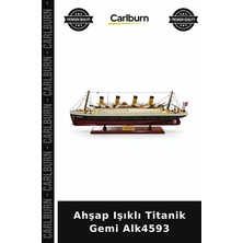 Carlburn Ahşap Işıklı Titanik Gemi Görsel Obje Objesi Nostaljik Süs