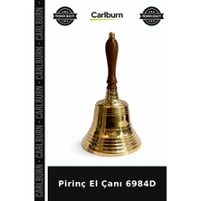 Carlburn Pirinç El Çanı 6984D Sesli Aksesuar Tasarım Obje Ofis Aksesuarı