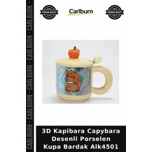 Carlburn 3D Kapibara Capybara Desenli Porselen Kupa Bardak Kahve Fincanı Çay Bardağı