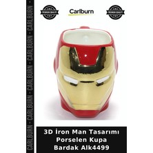 Carlburn 3D Iron Man Tasarımı Porselen Kupa Bardak Arkadaşa Sürpriz Kahve Bardağı Günlük Kullanım
