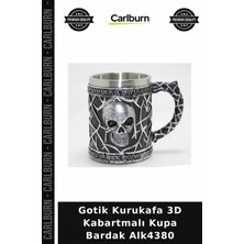 Carlburn Gotik Kurukafa 3D Kabartmalı Kupa Bardak Maskülen Hava Parçası Arkadaşa Sürpriz