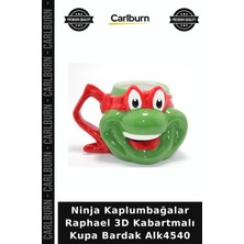 Carlburn Ninja Kaplumbağalar Raphael 3D Kabartmalı Kupa Bardak Kahraman Fincan Mutfak Gereci