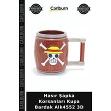 Carlburn Hasır Şapka Korsanları Kupa Bardak 3D Figür Bardağı Fan Ürünü Ev Kupası