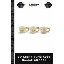 Carlburn 3D Kedi Figürlü Kupa Bardak Ev Hediyesi Arkadaşa Hediye Günlük Kullanım