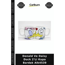 Carlburn Donald ve Daisy Duck 2'li Kupa Bardak Içecek Kupası Fan Ürünü Öpüşen Figürlü