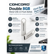 Concord 32GB USB 2.0 Flash Disk – Dayanıklı Metal Kasa Taşınabilir Bellek