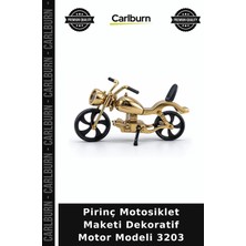 Carlburn Pirinç Motosiklet Maketi Dekoratif Motor Modeli 3203 Salon Süsü Masaüstü Aksesuarı Arkadaşa Hediye