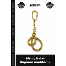 Carlburn Pirinç Halat Düğümü Anahtarlık Erkek Hediyesi Şık Detay Stil Sahibi