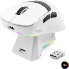 Epilons Kablosuz Rgb Mouse Şarj Standlı - Beyaz MF1216W