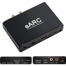 Keepro HDMI Earc-Arc Ses Çıkarıcı Adaptör HDMI Earc-Arc - Rca R/l Optik 3.5mm Ses Dönüştürücü