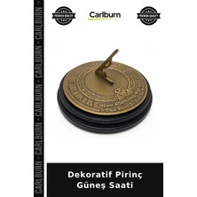 Carlburn Dekoratif Pirinç Güneş Saati Arkadaşa Hediye Gösterişli Süs Hatıra Eşyası