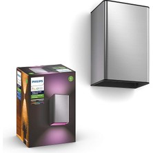 Hue White And Color Ambiance LED Dış Duvar Lambası, Kısılabilir, 16 Milyona Kadar Renk, Uygulama ile Kontrol Edilebilir, Amazon Alexa (Echo, Echo Dot) ile Uyumlu
