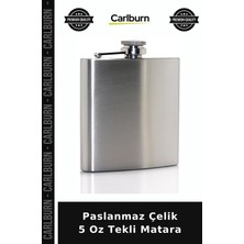 Carlburn Paslanmaz Çelik 5 Oz Tekli Matara Yılbaşı Hediyesi Cep Matarası Stil Sahibi