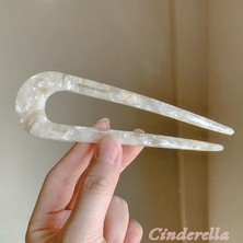 Handmade Topuz Tokası 13CM - Lüks Kemik Saç Topuz Çubuğu - Yeni Sezon Çubuk Toka (Model-1)