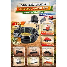 Damla Sulama Seti 100M | Wifi + Otomatik Zamanlayıcı Dahil | 16MM Pe Hortum | 40 Damlatıcı (HS0033)