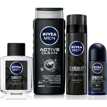 Erkek Damat Çeyiz Bohça Seti, Duş Jeli 500ML, Roll-On 50ML, Losyon 100ML, Tıraş Köpüğü 200ML