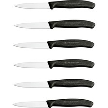 Sebze - Soyma Bıçağı 8cm Siyah 6'lı Set