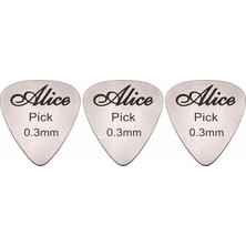 Paslanmaz Çelik 0.30MM Metal Gitar Penası - 3 Adet Pena