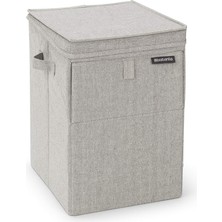 - Istiflenebilir Çamaşır Sepeti, Kolay Doldurulur ve Boşaltılır - Büyük Hacim - Hızlı Şekilde Düz Katlanır - Hafif ve Sağlam Saplar - Gri - 35 L - 37,0 x 44,5 x 32,0 cm