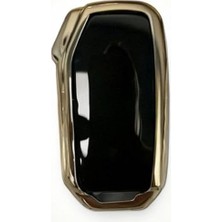 Keys Kia Stonic, Ceed, Sportage Akıllı Anahtar Koruma Kılıfı, Siyah-Altın, Nano Kaplama, 2018-2022 Model Araçlar Için