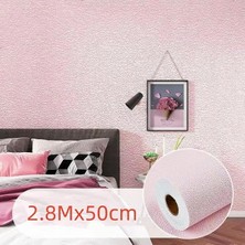 Pembe Kendinden Yapışkanlı Isı ve Ses Yalıtımını Destekler Boyanabilir Duvar Paneli Kağıdı