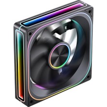 ZA-120B Pc Kasa Fanı, 4 Taraflı Sonsuzluk Aynalı Sessiz Bilgisayar Argb Fanı 2400RPM, Pwm Entegre M & F Kafası, Alüminyum Etiket, 28MM Kalınlık, Siyah
