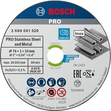Professional Accessories 5 Adet Kesme Diski (Inox Uzmanı, 10 mm Yuvalı Açılı Taşlama Makinesi Için Aksesuar)