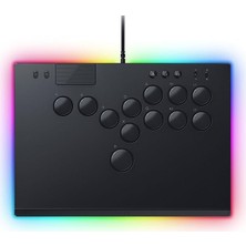 Kitsune - Ps5 ve Pc Için Optik Tüm Düğmeli Arcade Kontrol Cihazı (4 Hassas Hareket Tuşlu Düzen, Düz Doğrusal Optik Anahtarlar, Ince, Taşınabilir Gövde) Siyah