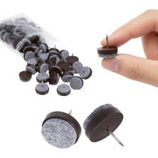 Keçeli Plastik Poligrit (25 Adet) Mobilya Masa Sandalye Parke Laminat Zemin Koruyucu Pabuç