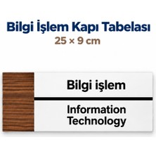 212toyzz Bilgi Işlem Ofis Oda Kapı Isimliği Yönlendirme Tabelası Levhası 25X9CM
