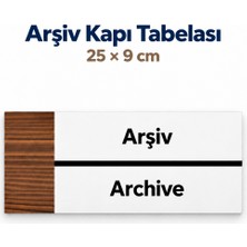 212toyzz Arşiv Ofis Oda Kapı Isimliği Yönlendirme Tabelası Levhası 25X9CM