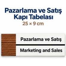 212toyzz Pazarlama ve Satış Ofis Oda Kapı Isimliği Yönlendirme Tabelası Levhası 25X9CM