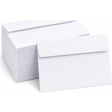 Home 100 Adet Kendinden Yapışkanlı Beyaz Mektup Zarfı, Tutkallı Kapaklı Zarf, Davetiye Tebrik Kartı Para Evrak Posta Gönderim Ofis Okul Zarfı, Düğün Davetiyesi Not Kartı Için, 16X11 cm