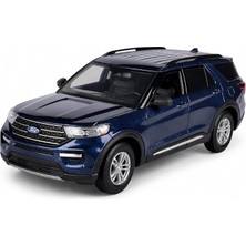 1:24 2022 Ford Explorer Xlt Model Araba, Koleksiyonluk Diecast Suv Araç Modeli, Detaylı Metal Oyuncak ve Sergileme Arabası MM-79378 (Mavi)