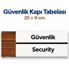 212toyzz Güvenlik Ofis Oda Kapı Isimliği Yönlendirme Tabelası Levhası 25X9CM