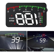 Fiesta Araba Için Uyumlu Harici Dijital Hararet-Hız-Devir-Akü Göstergesi Ekranı Hub Obd2