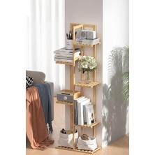 Bambu 6 Raflı Saksılık Çok Amaçlı Stand Çiçeklik Banyo Düzenleyici Havluluk DB-0025