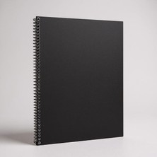 Tanıtım Kareli Spiralli Not Defter, A4 Boyut (21X29,7 Cm), 60 Yaprak, 90GR. Ivory Kağıt, Ofis Için Ideal (Siyah Kapak)