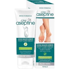 Aseptine Ayak Bakım Kremi, Aloe Vera Özlü, Çatlak Topuk Formülü, Nemlendirici, 75 ml