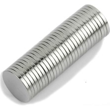 Magnet 100 Adet Çap 10MM x Kalınlık 1mm Yuvarlak Güçlü Neodyum Mıknatıs