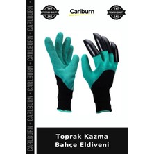 Carlburn Özel Üretim Pençeli Pratik Toprak Kazma Bahçe Eldiveni