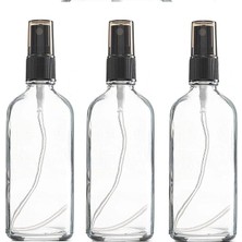 3 Adet 50 ml Cam Yeniden Doldurulabilir Sprey Kolonya Boş Parfüm Şişesi