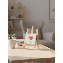 Ahşap Masaüstü Şövale - 37 cm Sanatçı Tipi Ressam ve Dekoratif Tablo Sergileme Standı - Resim, Fotoğraf ve Menü Için Pürüzsüz Ahşap Ayak