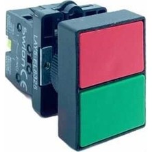 Swion LAY5-EL8325 22 mm Yeşil Kırmızı Ikiz Yaylı Buton