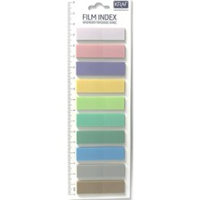 Film Index Yapışkanlı Pp Ayraç 12X45MM 10 Pastel Renk x 20 Yaprak 9570454932701