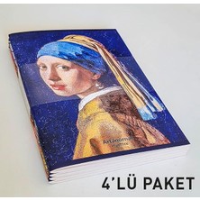Art Journal 4'lü A5 Çizgili Defter Seti