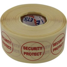 Şeffaf Security Protect(Güvenlik Koruma) Etiketi 30MM Çap 1000 Adet