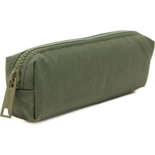 Krinkıl Kumaş Unisex Tek Bölmeli Suya Dayanıklı Parmak Kalemlik Kalem Kutusu (Haki)